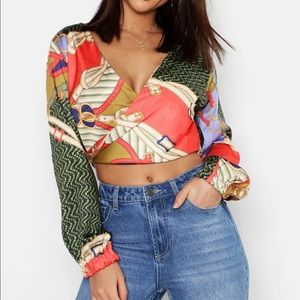 Chain Print Crop Top